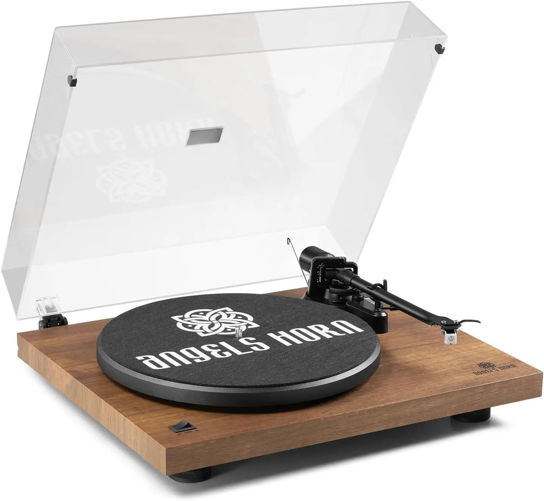 AngelsHornAngels Horn H002BT-OR Vintage Wooden Bluetooth Turntable 