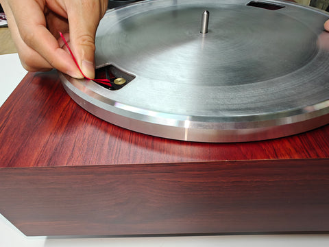 Put the drive belt on the pulley