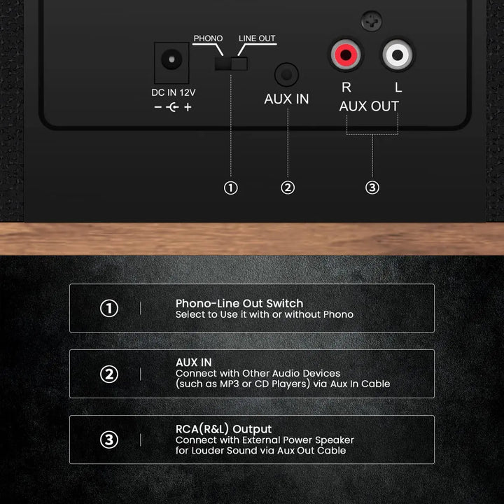 AngelsHornAngels Horn H019: High-Quality Vintage Record Player for Audiophiles