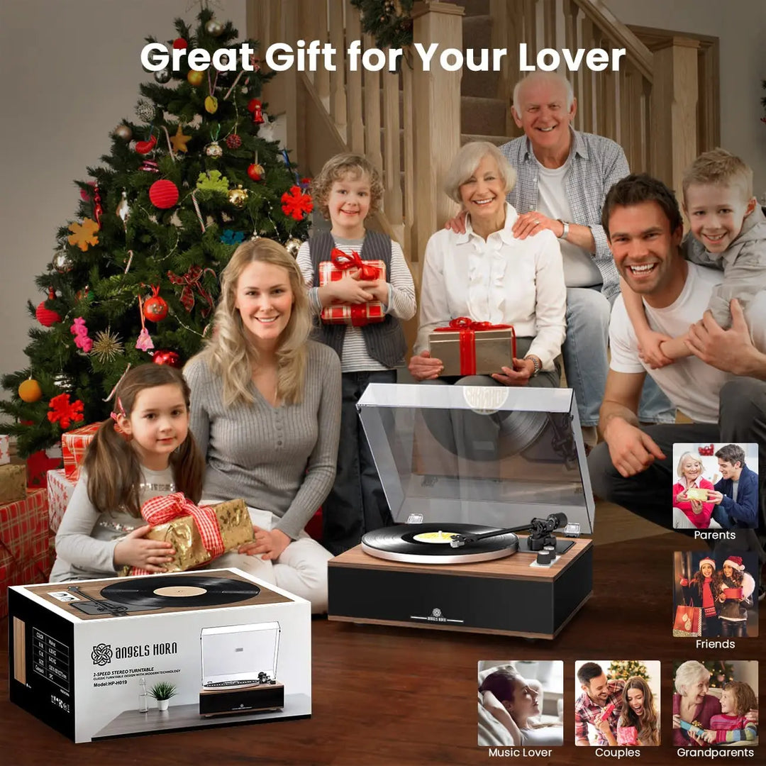 AngelsHornAngels Horn H019: High-Quality Vintage Record Player for Audiophiles