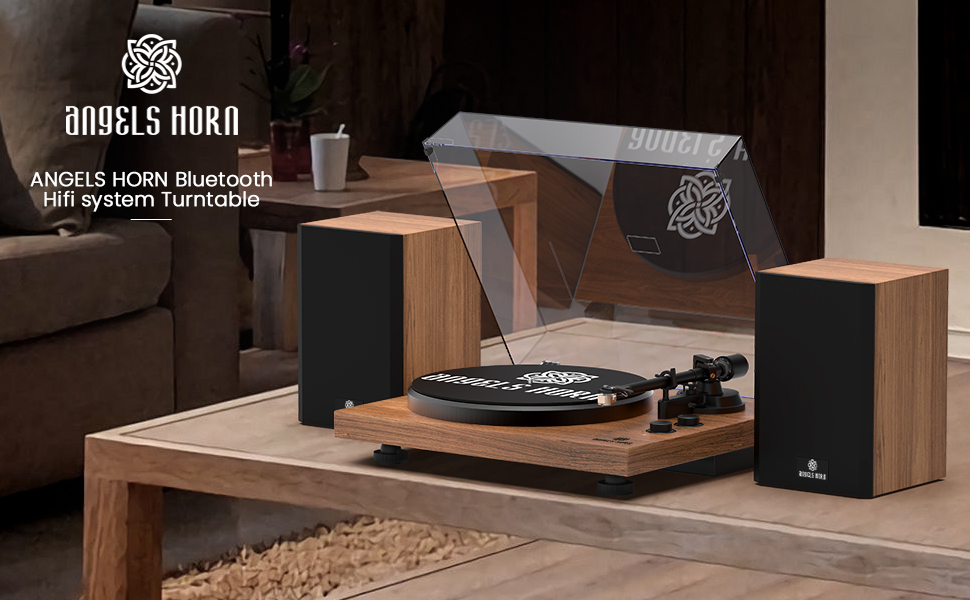 Experience Music at its Finest with Angels Horn H00501 Walnut Turntable