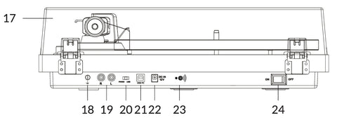 Angels Horn AH1 Wooden Turntable Bluetooth Vinyl Player with Speed Adjustment Knob