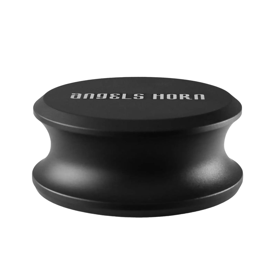 Angels Horn  HiFi Vinyl Record Weight Stabilizer High Mass 303 gram Aluminum LP Disc Turntable Accessory with Oxide plating layer and  Protective Leather Pad for Vibration Damping Angels Horn