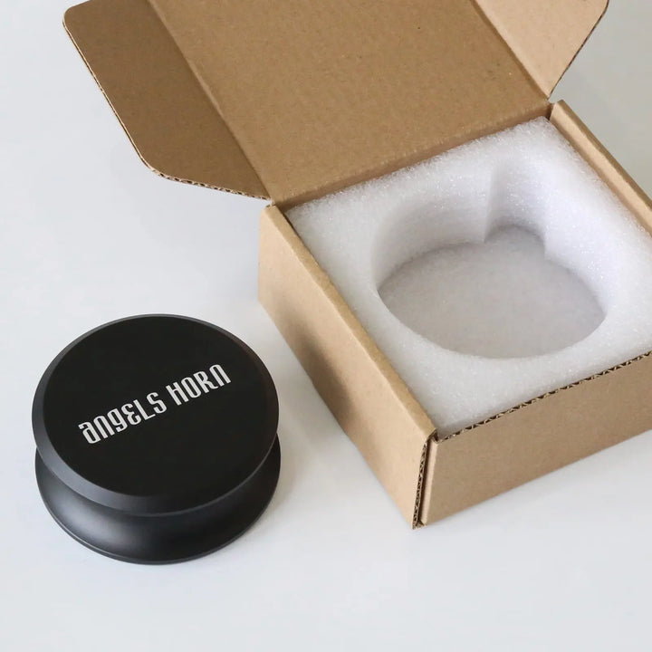 Angels Horn  HiFi Vinyl Record Weight Stabilizer High Mass 303 gram Aluminum LP Disc Turntable Accessory with Oxide plating layer and  Protective Leather Pad for Vibration Damping Angels Horn