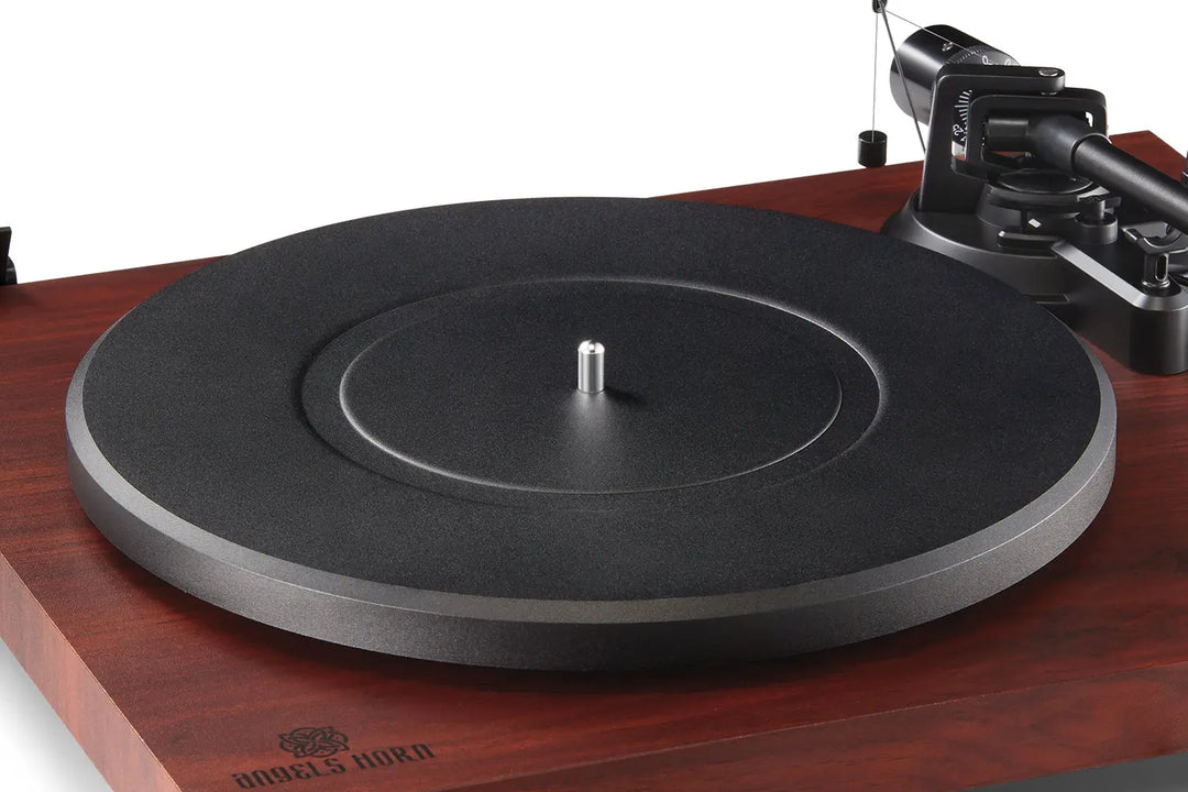 AngelsHornAngels Horn AH1 Wooden Bluetooth Turntable with Speed Adjustment Knob