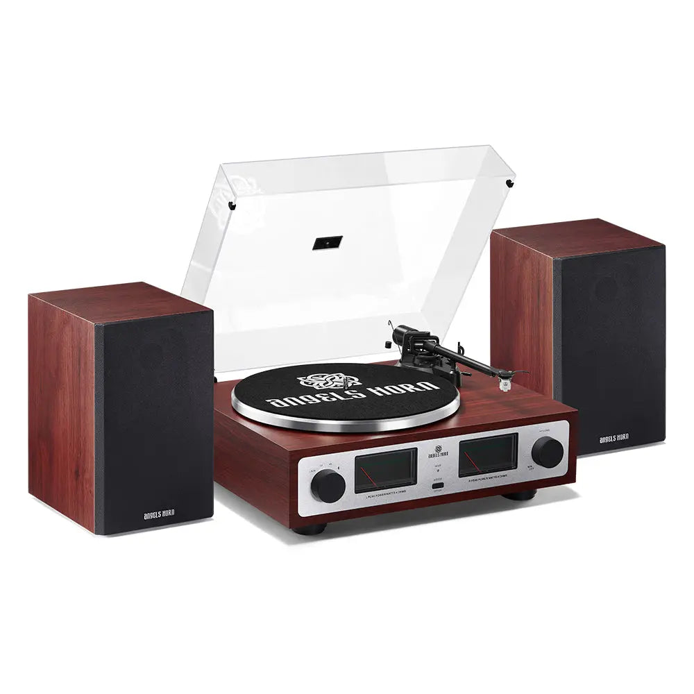 AngelsHornAngels Horn AH6 Turntable HiFi System - Premium Record Player with 