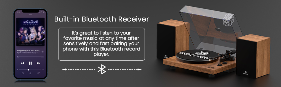 Experience Music at its Finest with Angels Horn H00501 Walnut Turntable