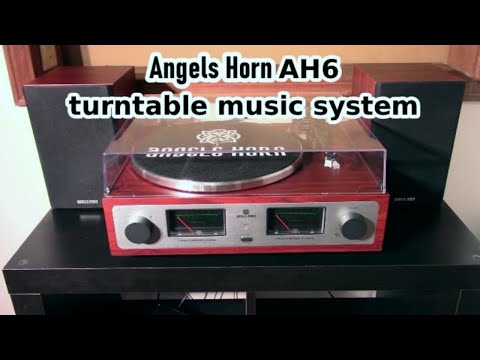 Angels Horn AH6 Hi-Fi Turntable System – Premium Vinyl Record Player with Bookshelf Speakers