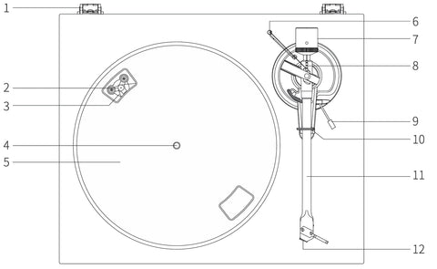 Angels Horn AH6 Turntable HiFi System - Premium Record Player with Speaker