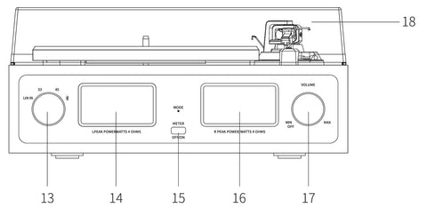 Angels Horn AH6 Turntable HiFi System - Premium Record Player with Speaker